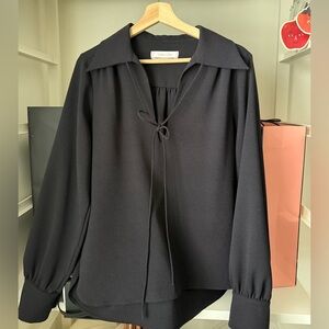 See by Chloé Black Blouse Size 40 Made in Portugal